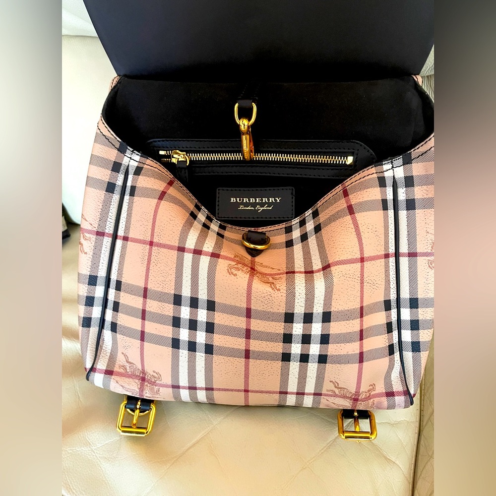 Burberry Pink Plaid Women's Bag, NWT